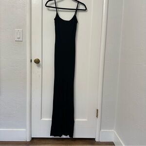 Skims Soft Lounge Maxi Slip Dress | Black | Size M
